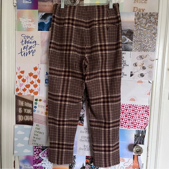 Aritzia fall cottage core plaid preppy office trousers - Picture 5 of 8